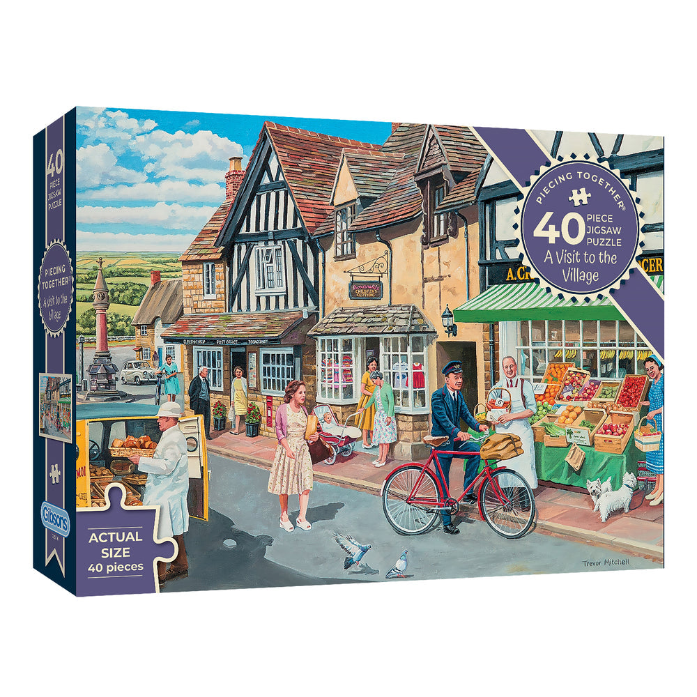 A Visit to the Village – 40 Piece Jigsaw Puzzle (Gibsons)