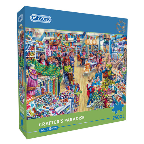 Crafter's Paradise – 250 XL Piece Jigsaw Puzzle (Gibsons) - Completed Puzzle