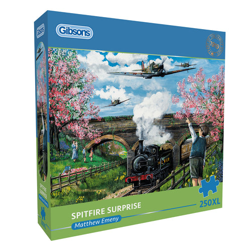 Spitfire Surprise by Matthew Emeny - 250 XL Piece Jigsaw Puzzle (Gibsons) - Completed Puzzle