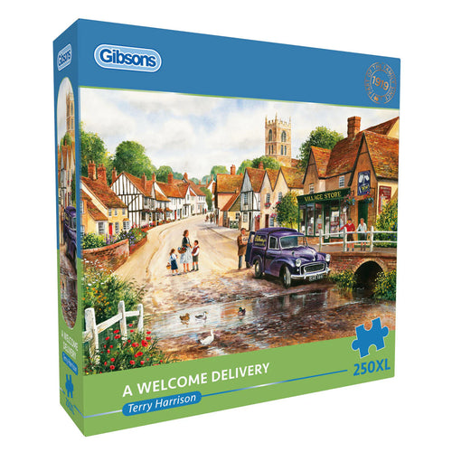 A Welcome Delivery by Terry Harrison - 250XL Piece Jigsaw Puzzle (Gibsons) - Completed Puzzle
