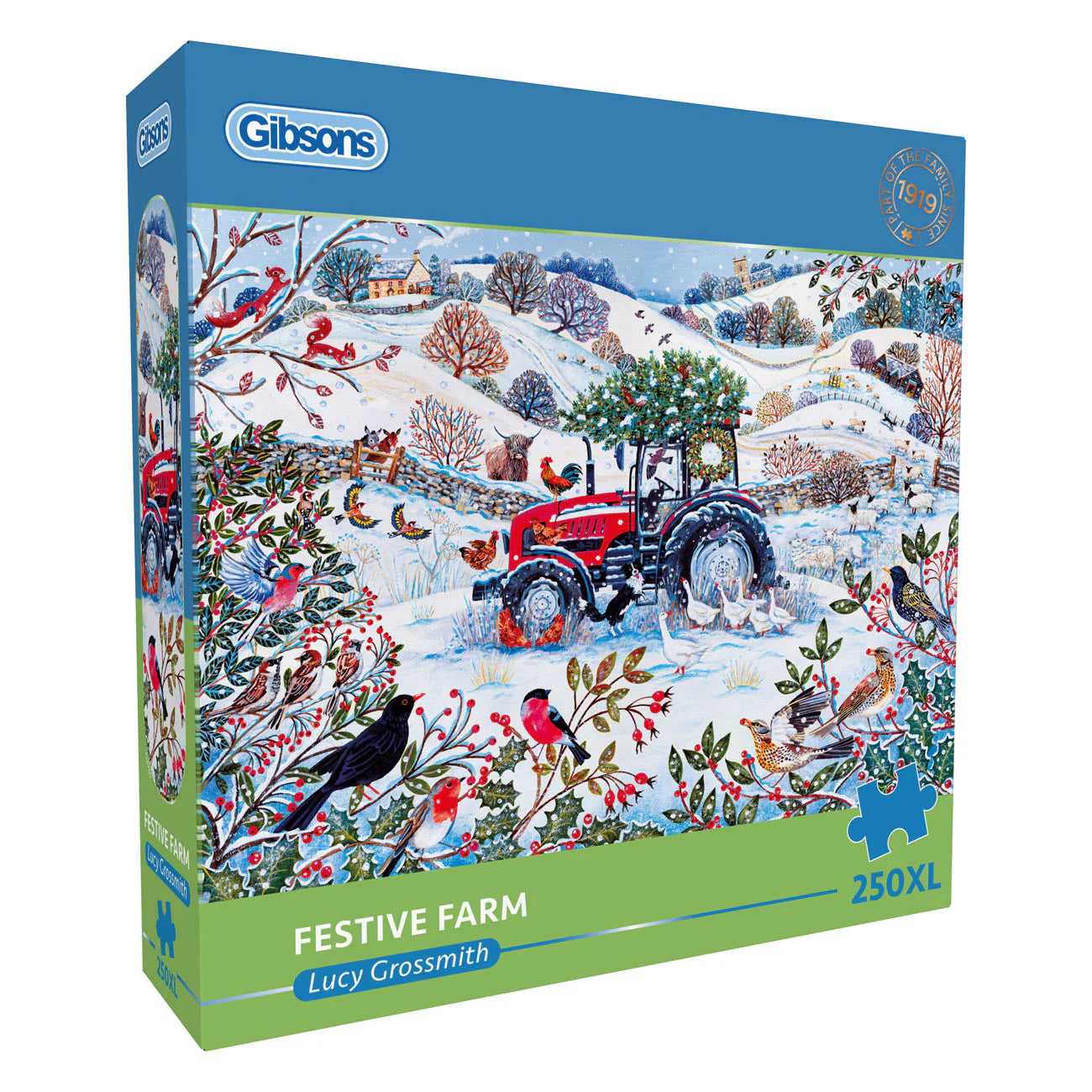** Pre-Order ** Festive Farm by Lucy Grossmith - 250XL Piece Jigsaw Puzzle (Gibsons)