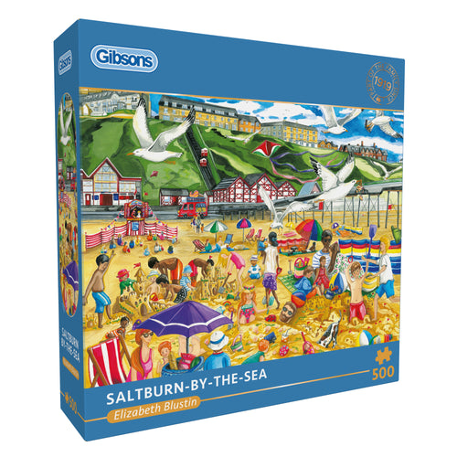 Saltburn-by-the-Sea – 500 Piece Jigsaw Puzzle (Gibsons) - Completed Puzzle