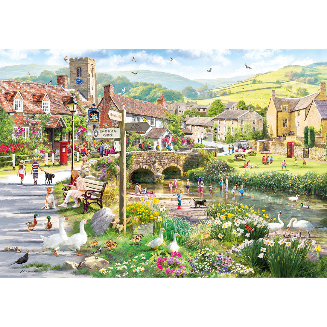 Puddle Ducks & Paddling – 500 Piece Jigsaw Puzzle (Gibsons)