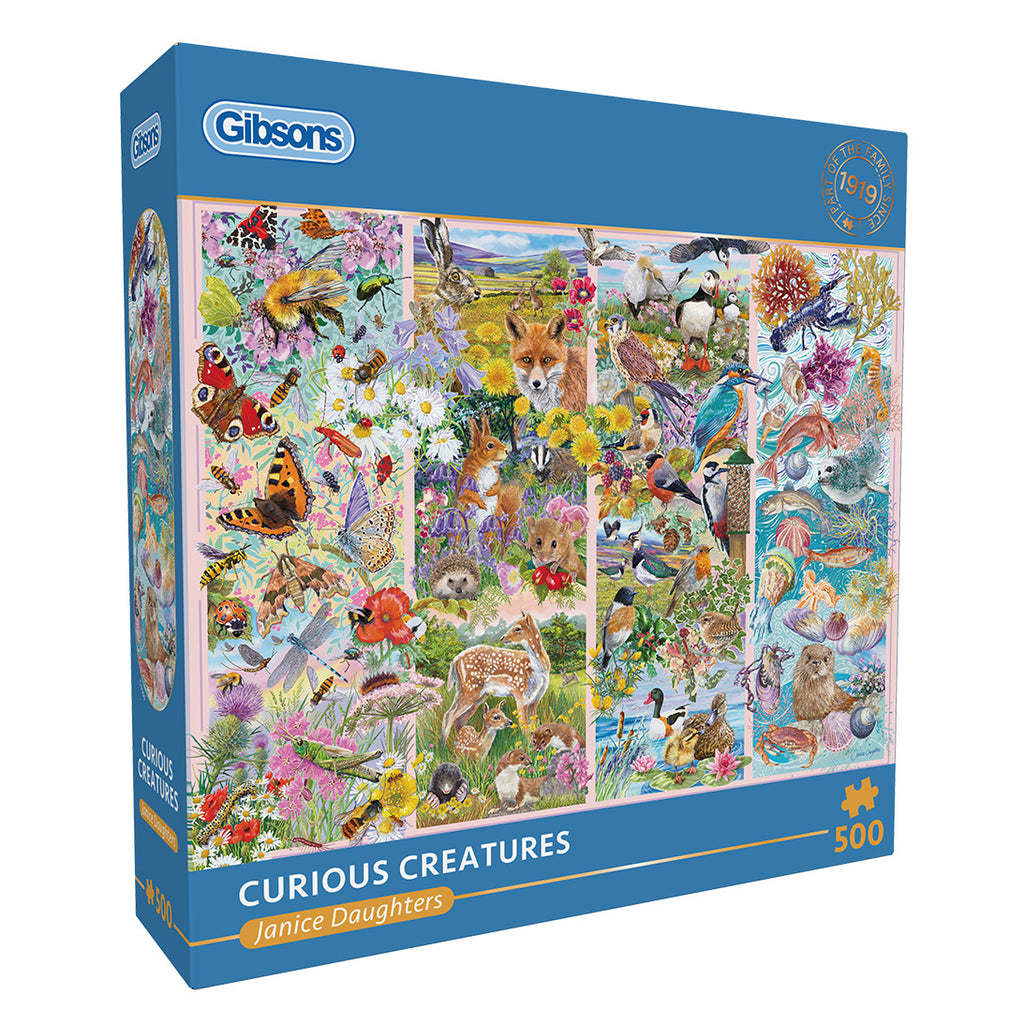 Curious Creatures – 500 Piece Jigsaw Puzzle (Gibsons)
