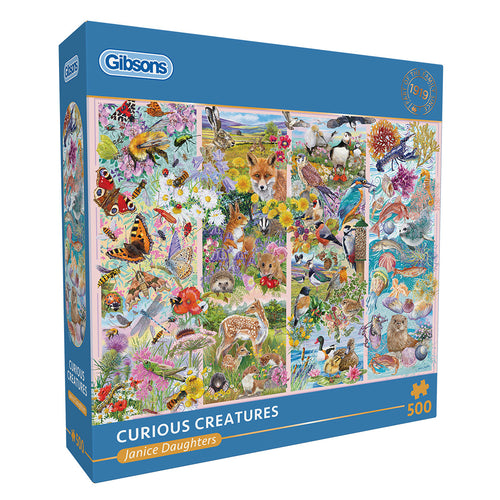 Curious Creatures – 500 Piece Jigsaw Puzzle (Gibsons) - Completed Puzzle