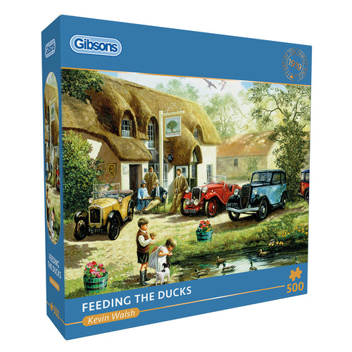 Feeding the Ducks – 500 Piece Jigsaw Puzzle (Gibsons) - Completed Puzzle