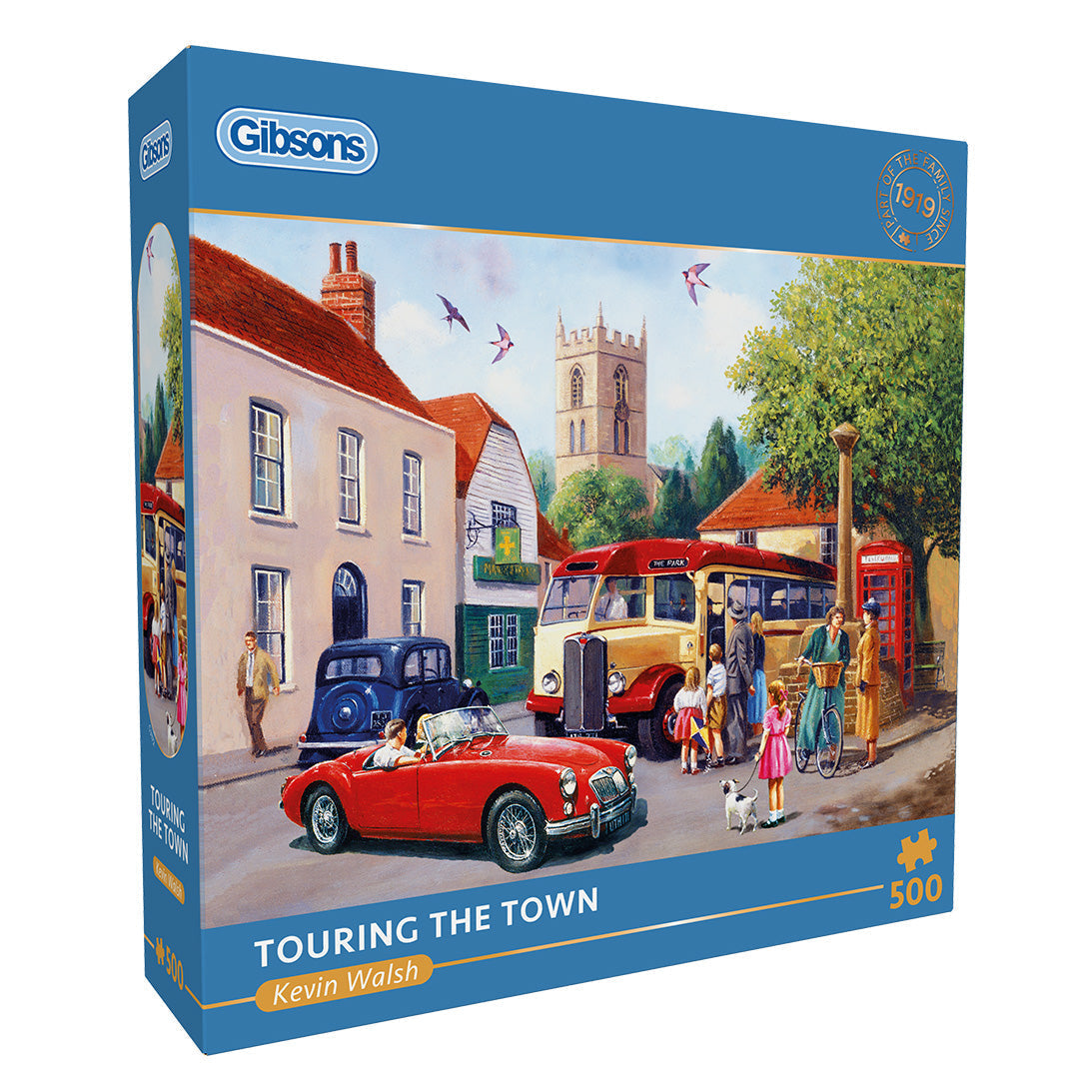 Box, turned right: Touring the Town by Kevin Walsh – 500 Piece Jigsaw Puzzle (Gibsons)