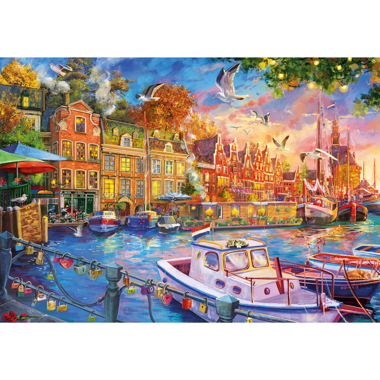 Harbour Reflections by Lilia - 500 Piece Jigsaw Puzzle (Gibsons)