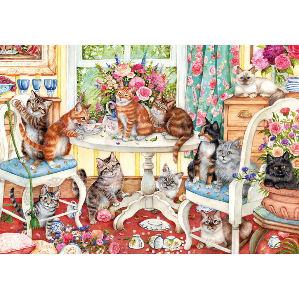 Tails From The Tea Party by Debbie Cook - 500 Piece Jigsaw Puzzle (Gibsons)