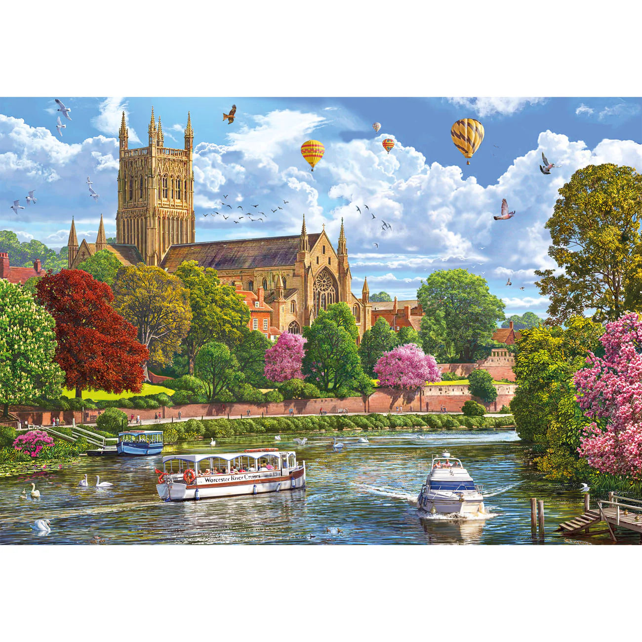 Worcester From The River by Steve Crisp - 500 Piece Jigsaw Puzzle (Gibsons)