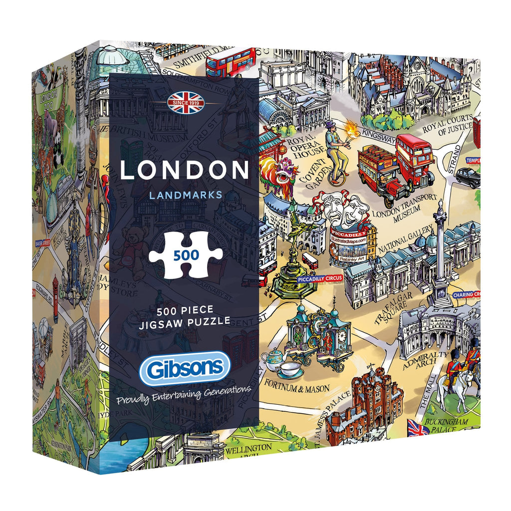 London Landmarks – 500 Piece Jigsaw Puzzle (Gibsons)