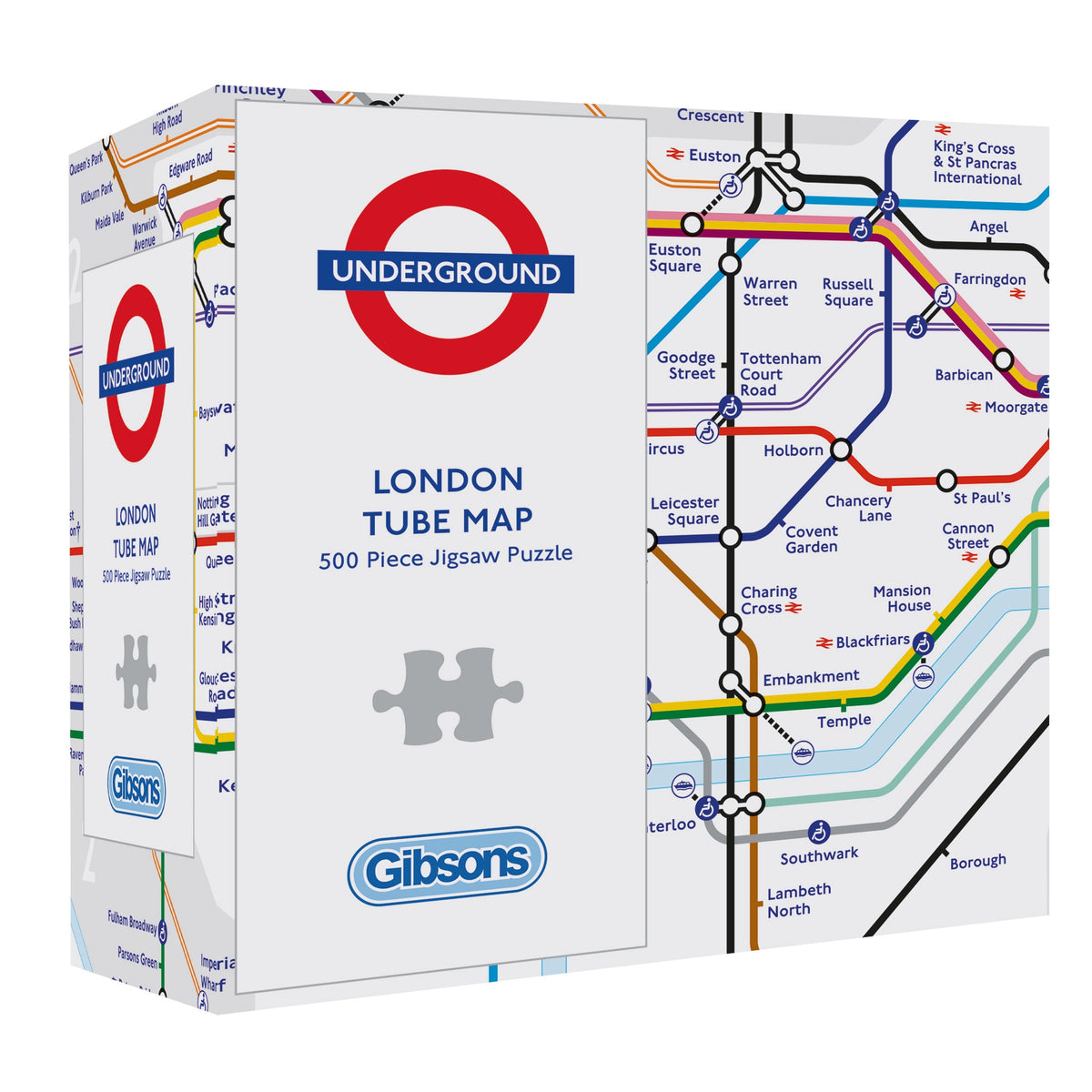 TfL London Tube Map – 500 Piece Jigsaw Puzzle (Gibsons) – Puzzles Galore