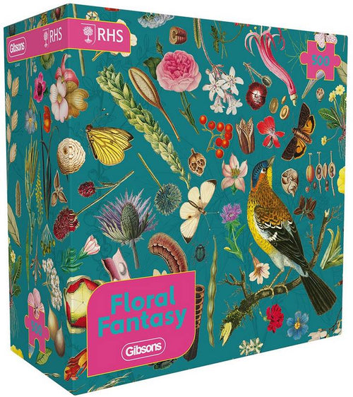 Floral Fantasy – 500 Piece Jigsaw Puzzle (Gibsons) - Completed Puzzle