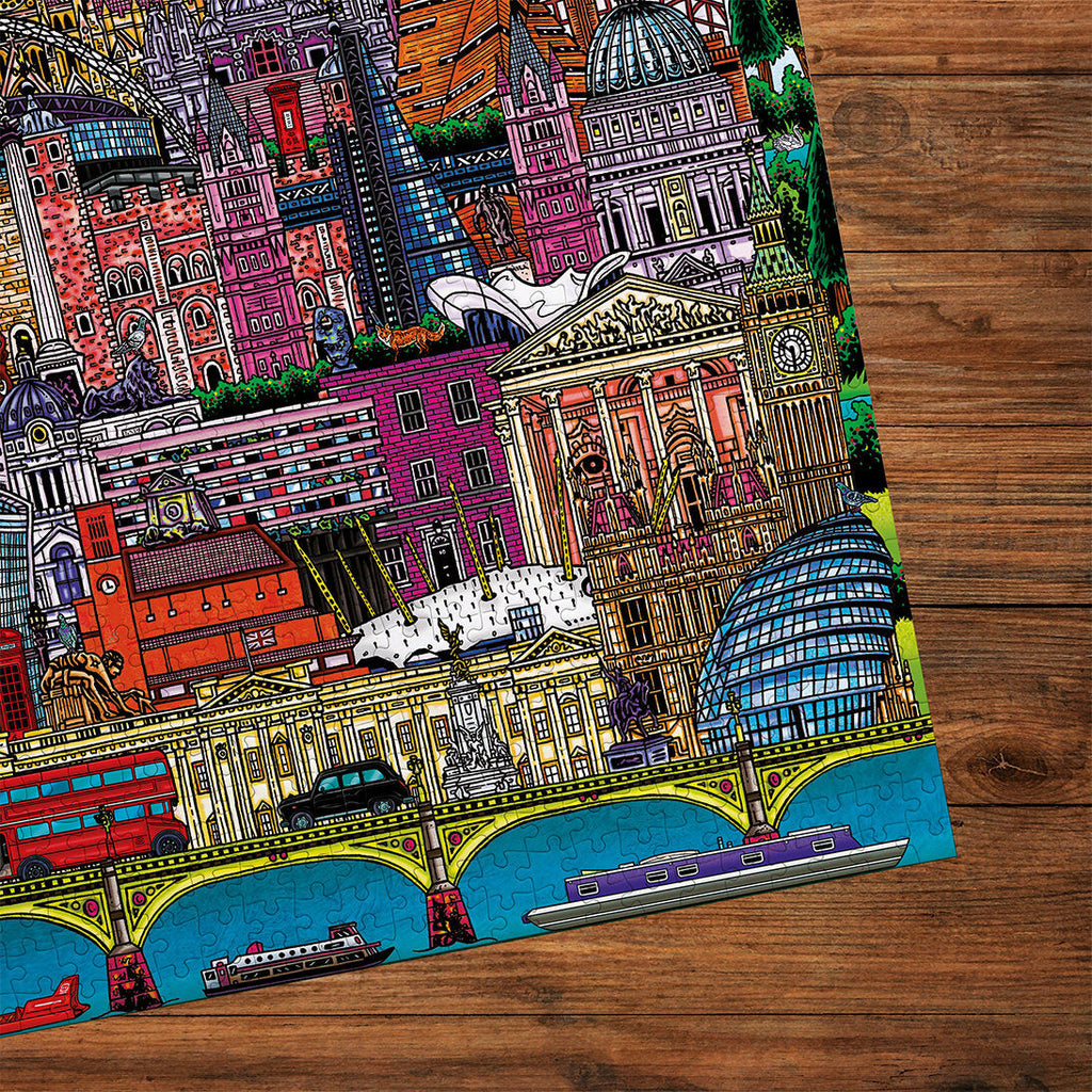 Puzzle in progress: London City Scape – 500 Piece Jigsaw Puzzle (Gibsons)