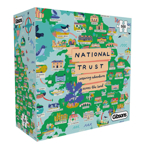 National Trust: Across the Land - 500 Piece Jigsaw Puzzle (Gibsons) - Completed Puzzle