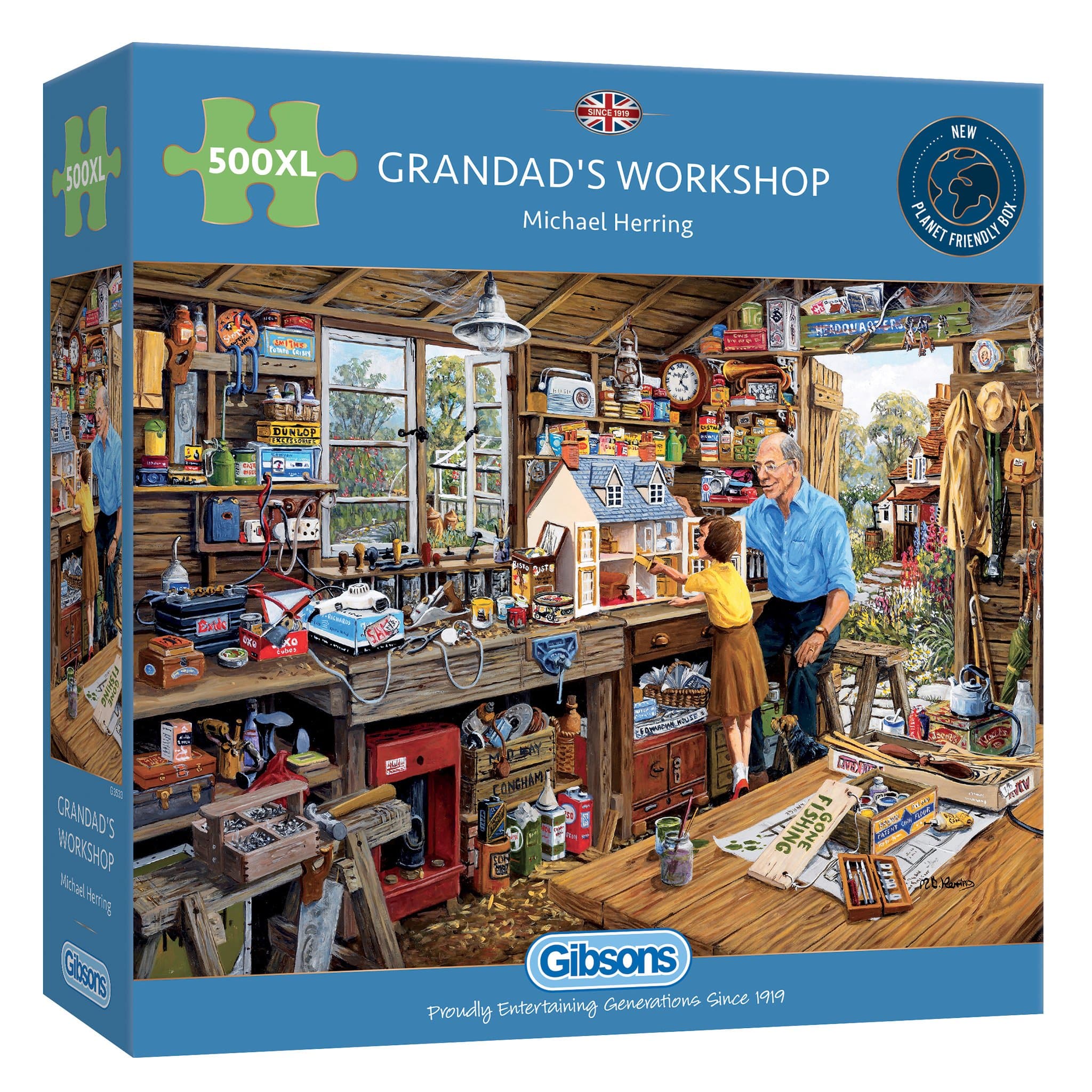 Grandad's Workshop – 500 XL Piece Jigsaw Puzzle (Gibsons)