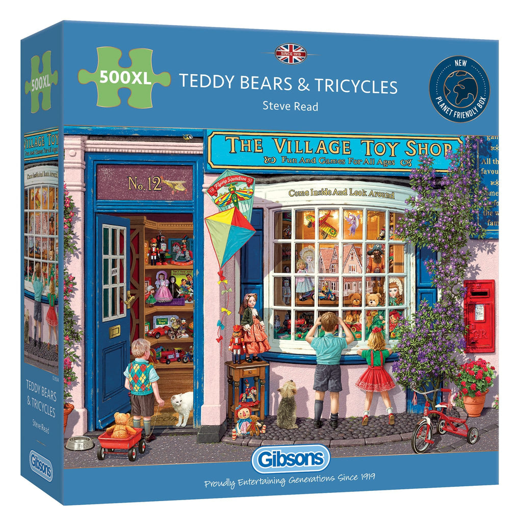 Teddy Bears & Tricycles – 500 XL Piece Jigsaw Puzzle (Gibsons)