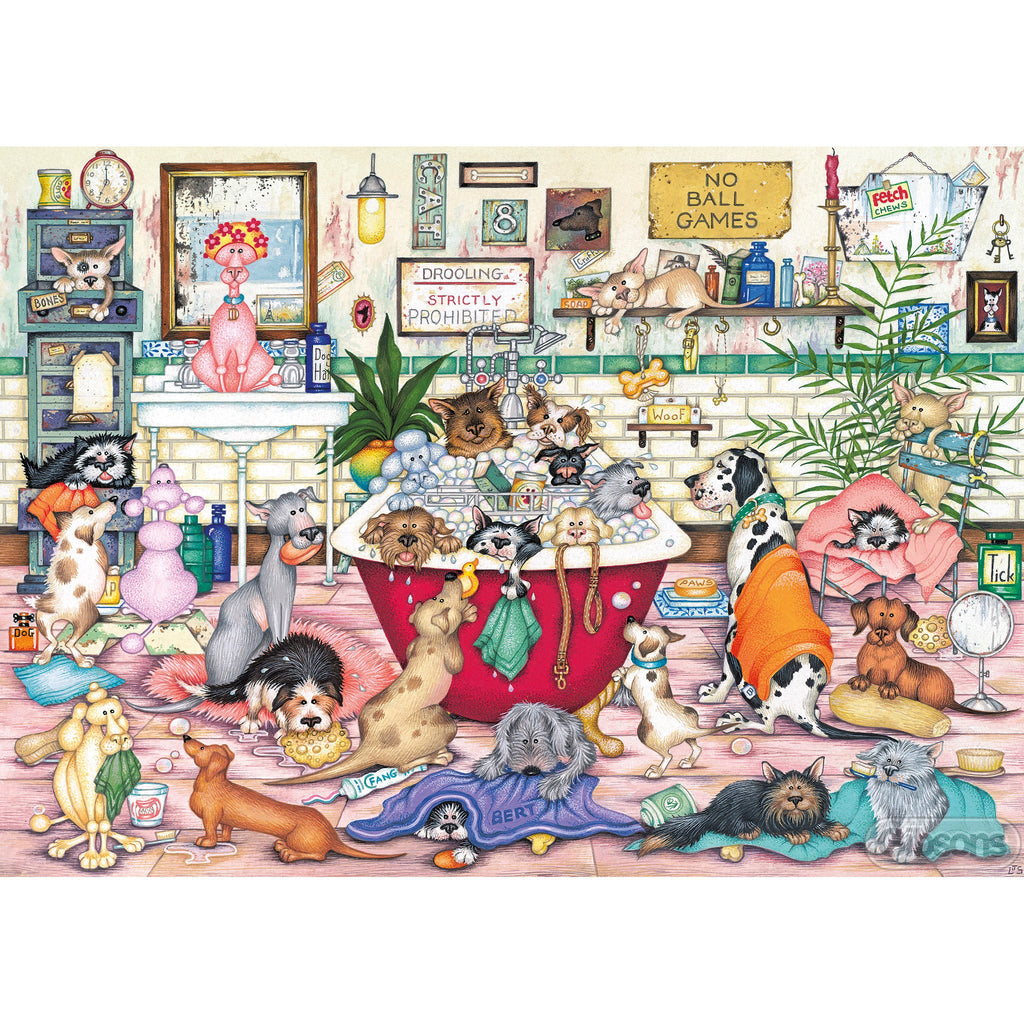 Bert's Bath Night – 500 XL Piece Jigsaw Puzzle (Gibsons)
