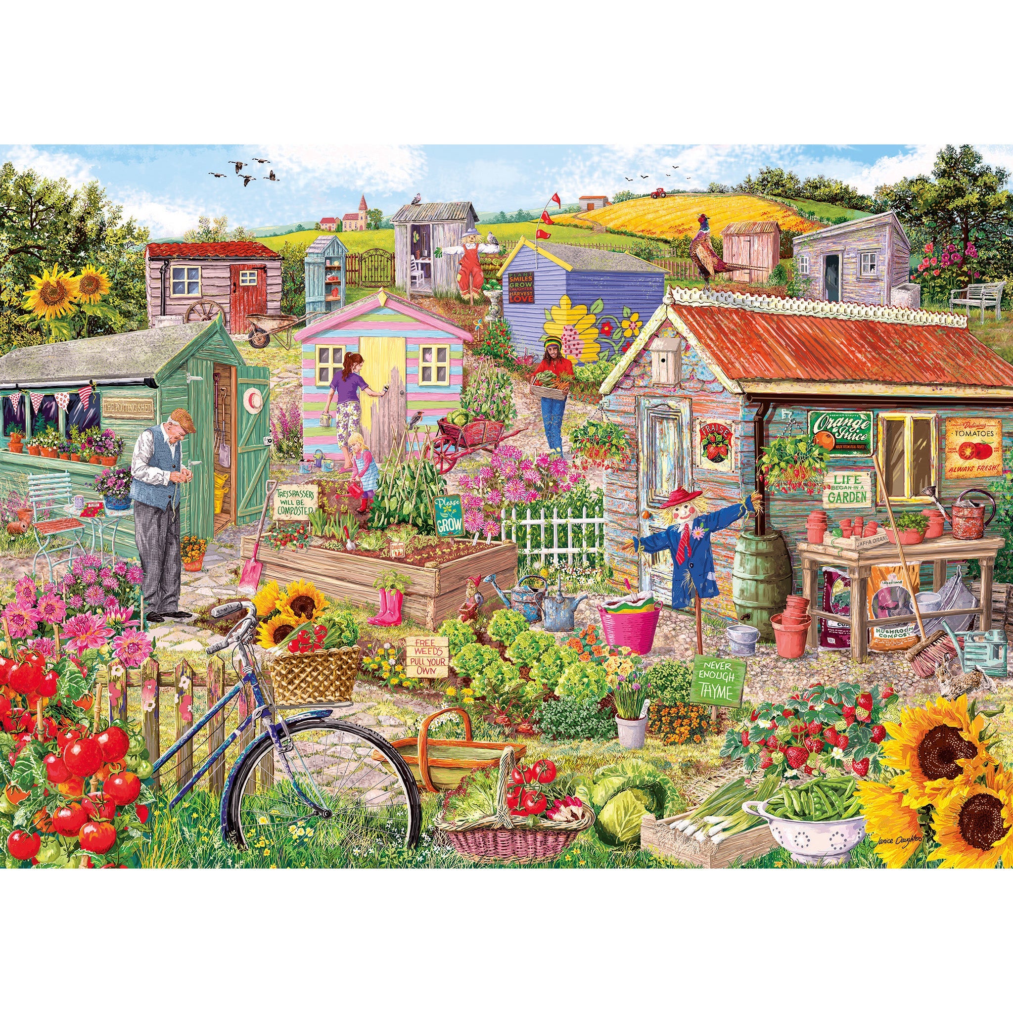 Gibsons - Life on the Allotment - 500 XL Piece Jigsaw Puzzle – 🧩 ...