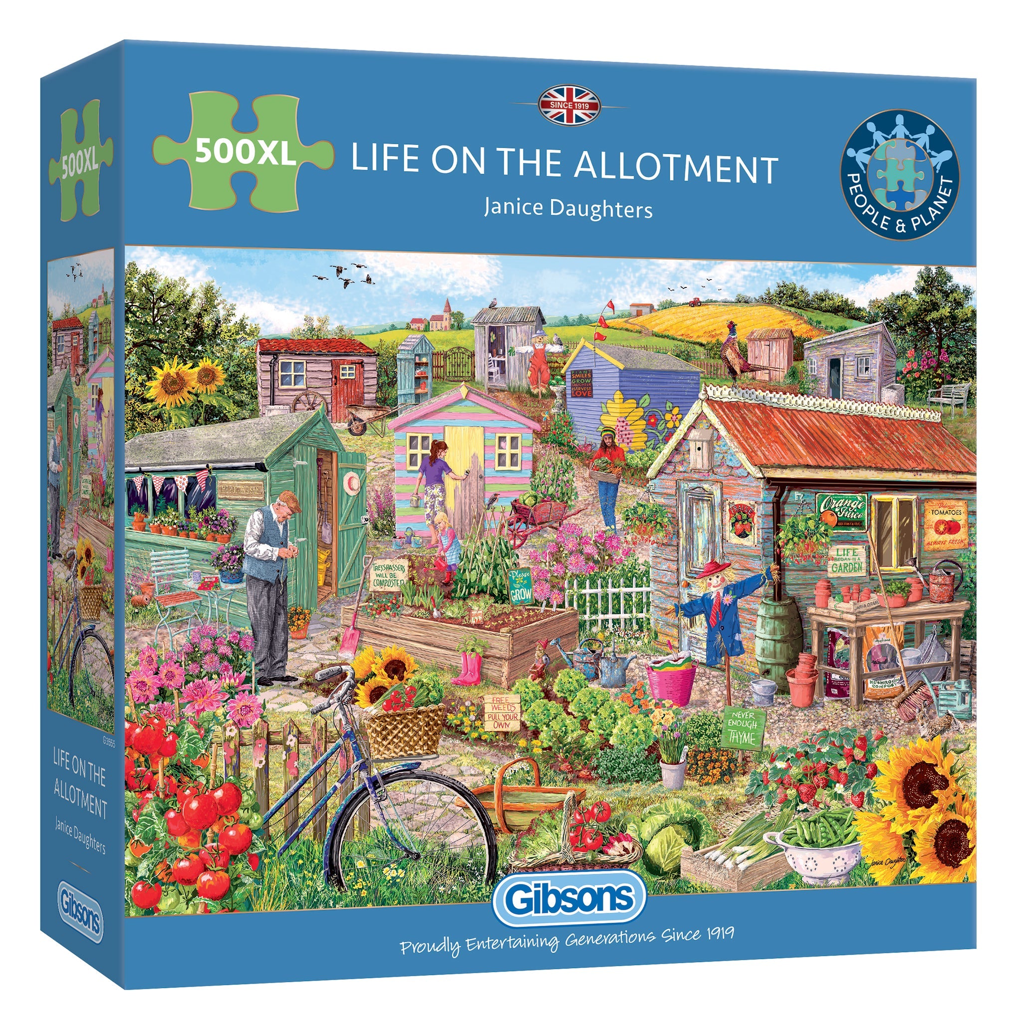 Life on the Allotment – 500 XL Piece Jigsaw Puzzle (Gibsons)