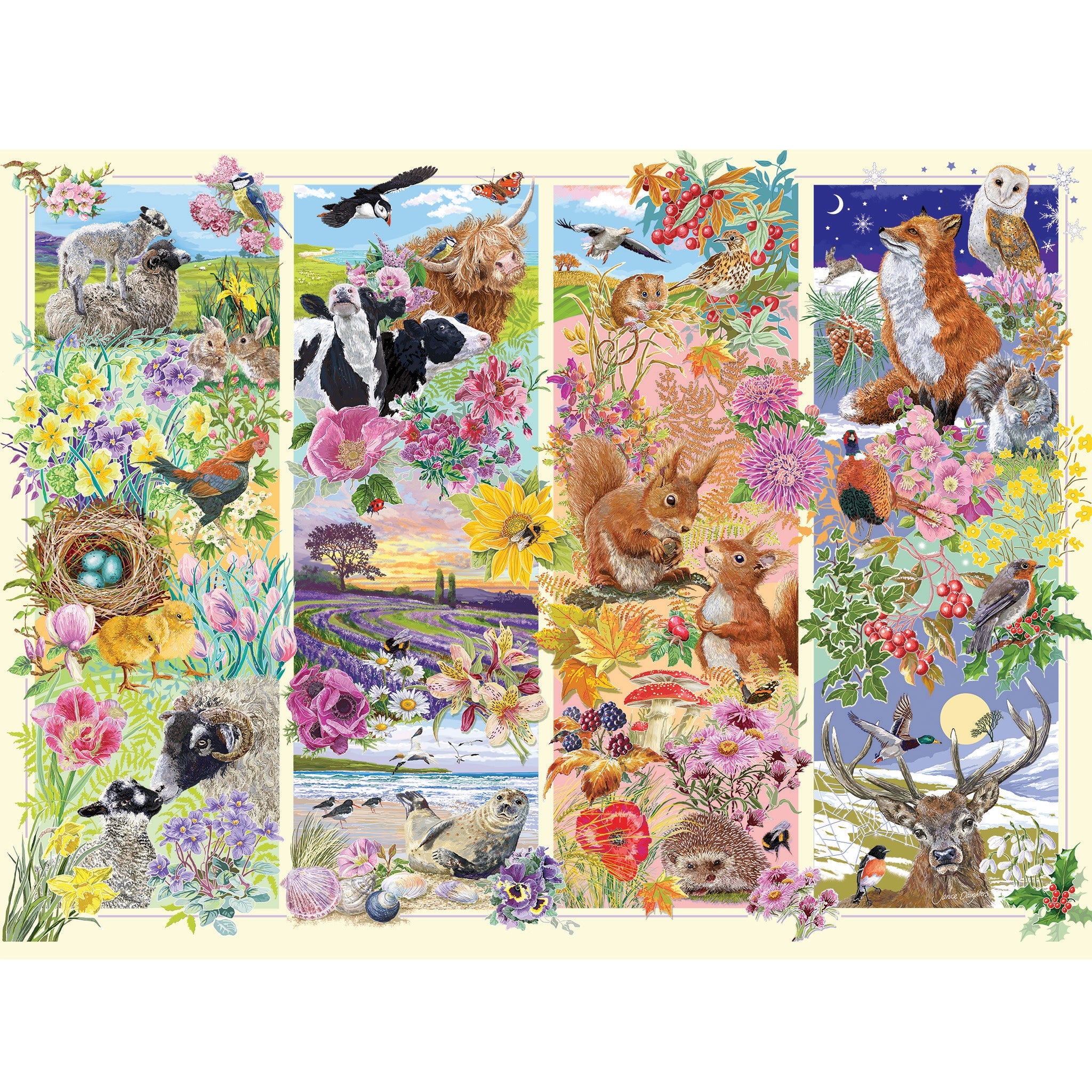 Through the Seasons – 500 XL Piece Jigsaw Puzzle (Gibsons)