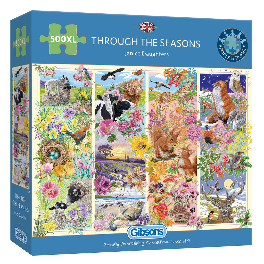 Through the Seasons – 500 XL Piece Jigsaw Puzzle (Gibsons)