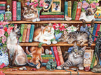 Puss Back in Books – 500 XL Piece Jigsaw Puzzle (Gibsons)