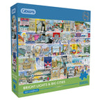 Box, turned right: Bright Lights & Big Cities – 500 XL Piece Jigsaw Puzzle (Gibsons)