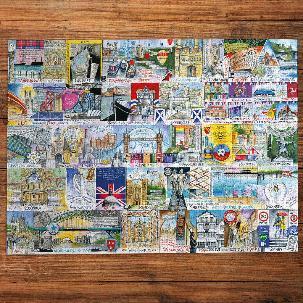 Made up: Bright Lights & Big Cities – 500 XL Piece Jigsaw Puzzle (Gibsons)