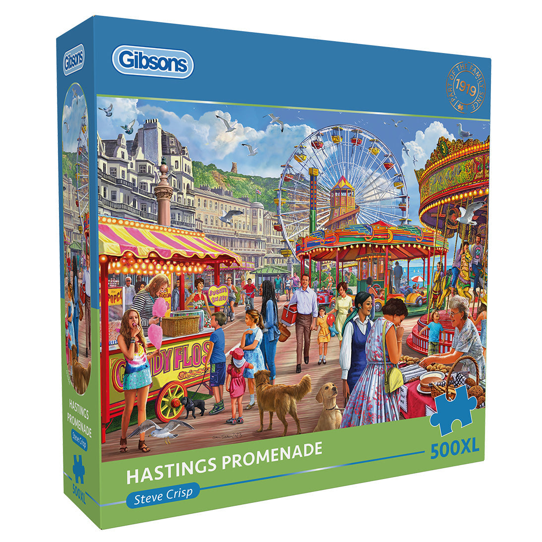 Box, turned right: Hastings Promenade – 500 XL Piece Jigsaw Puzzle (Gibsons)