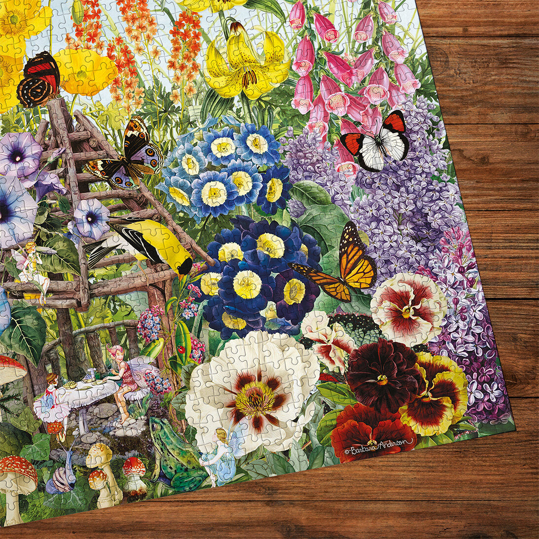 Puzzle in progress: Fairy Garden – 500 XL Piece Jigsaw Puzzle (Gibsons)