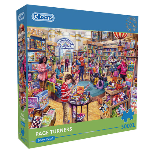 Page Turners by Tony Ryan - 500XL Piece Jigsaw Puzzle (Gibsons) - Completed Puzzle