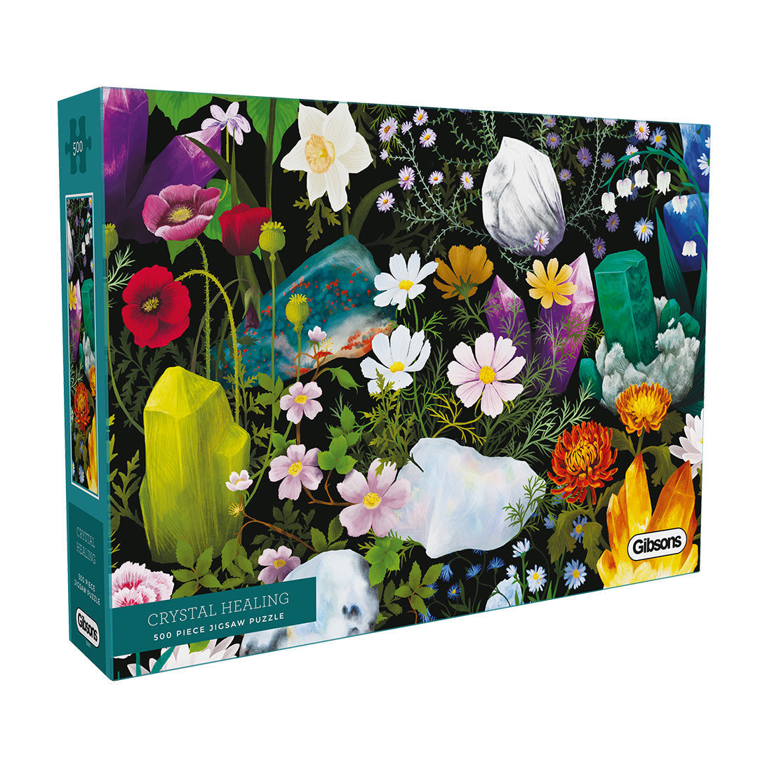 Box, turned right: Crystal Healing – 500 Piece Jigsaw Puzzle (Gibsons)