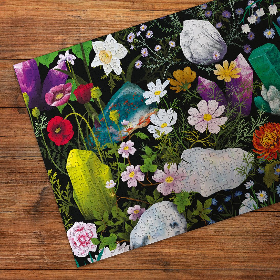 Puzzle in progress: Crystal Healing – 500 Piece Jigsaw Puzzle (Gibsons)