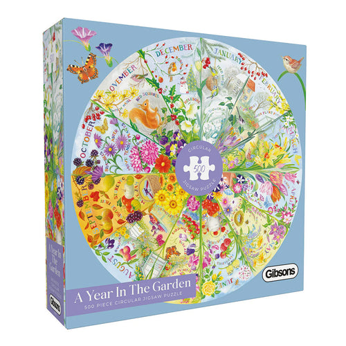 A Year in the Garden – 500 Piece Jigsaw Puzzle (Gibsons) - Completed Puzzle