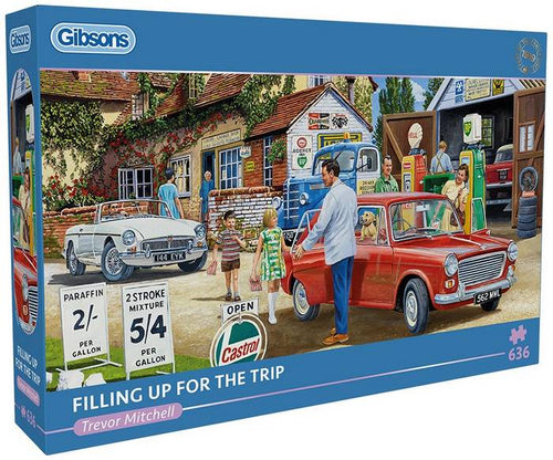 Filling up for the Trip – 636 Piece Jigsaw Puzzle (Gibsons) - Completed Puzzle