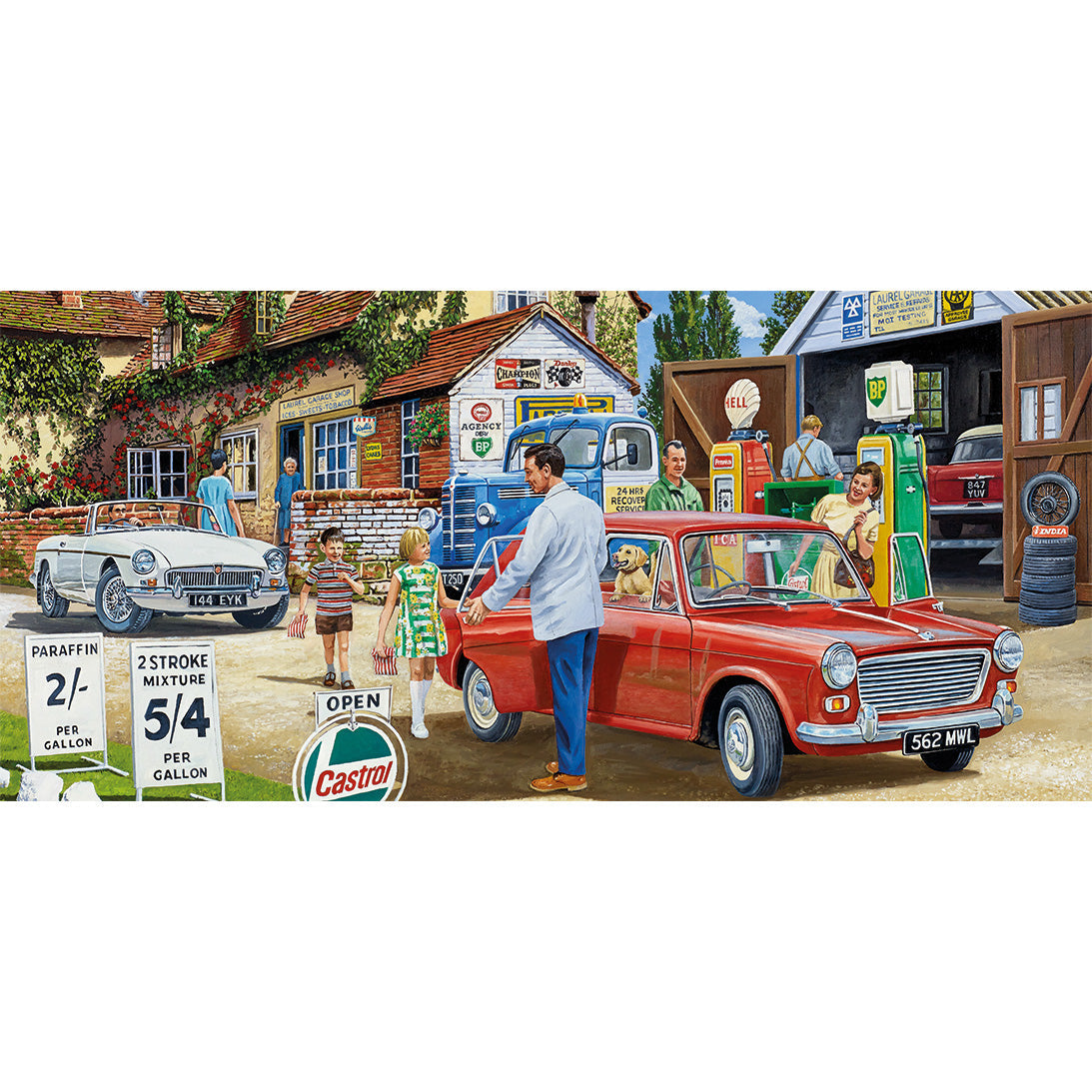 Artwork: Filling up for the Trip – 636 Piece Jigsaw Puzzle (Gibsons)