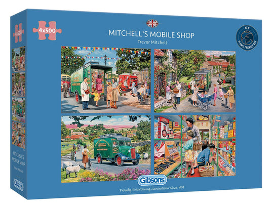 Gibsons - Mitchell's Mobile Shop - 4 x 500 Piece Jigsaw Puzzles
