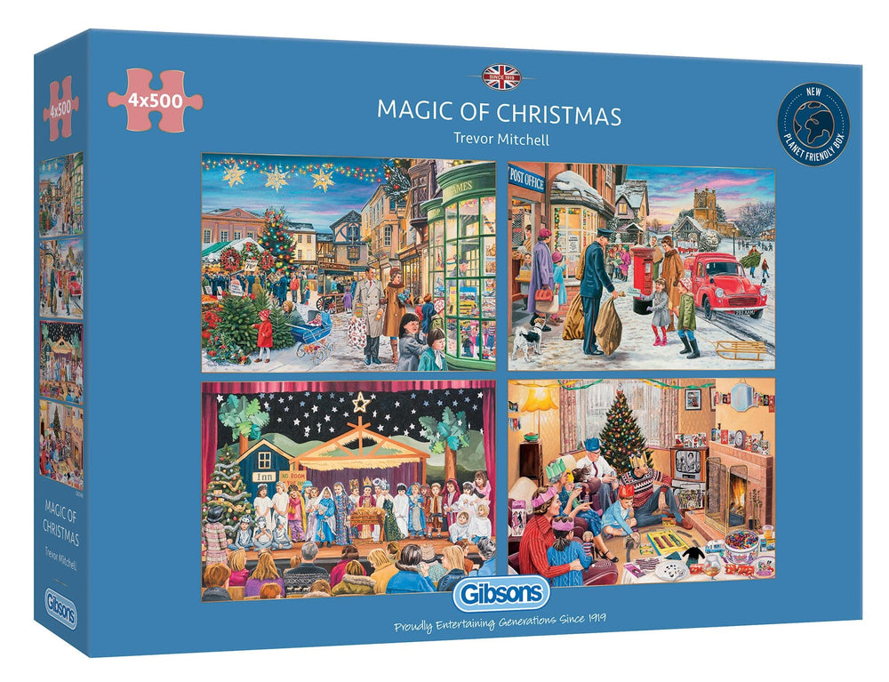 Gibsons - Magic of Christmas - 4 x 500 Piece Jigsaw Puzzles
