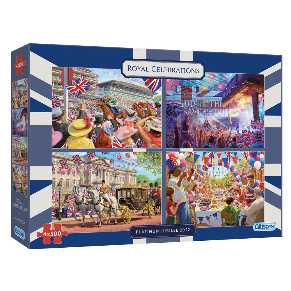 Royal Celebrations – 4 x 500 Piece Jigsaw Puzzles (Gibsons)