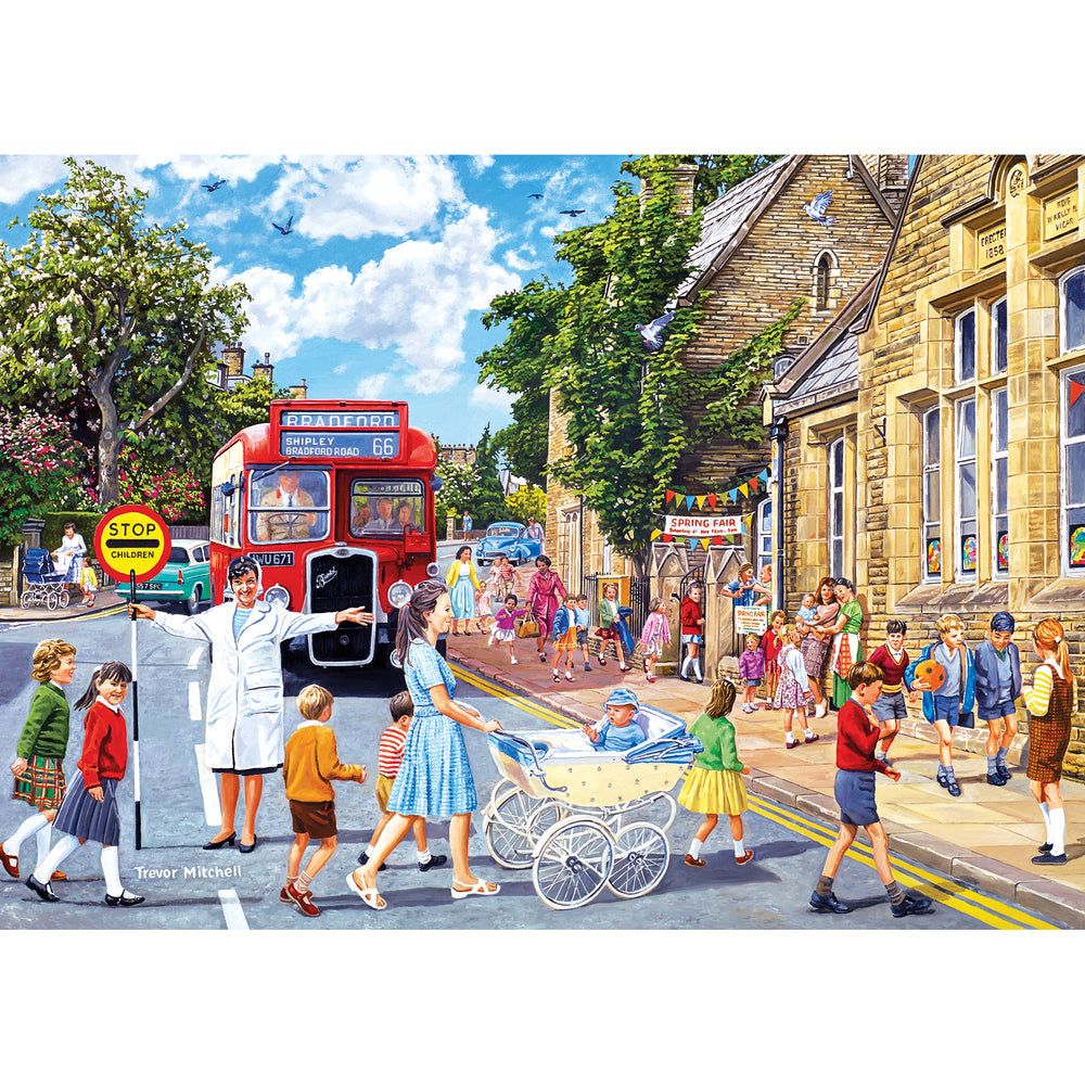 School Days – 4 x 500 Piece Jigsaw Puzzles (Gibsons)