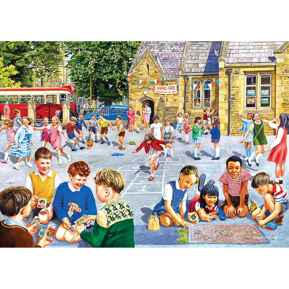 School Days – 4 x 500 Piece Jigsaw Puzzles (Gibsons)