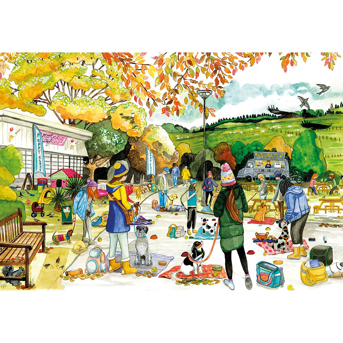 A Dog's Life by Elizabeth Blustin - 4 x 500 Piece Jigsaw Puzzle (Gibsons)