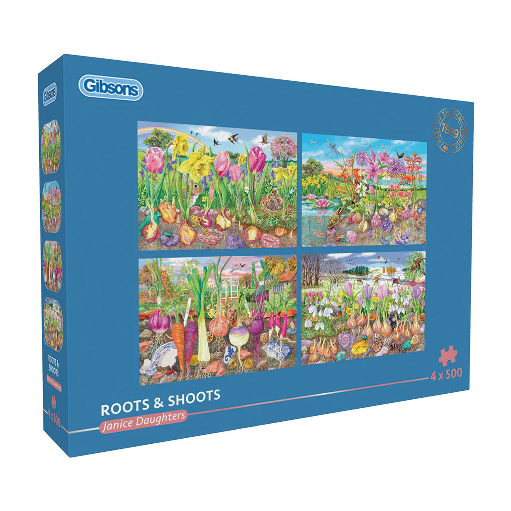 Roots & Shoots by Janice Daughters - 4 x 500 Piece Jigsaw Puzzle (Gibsons)