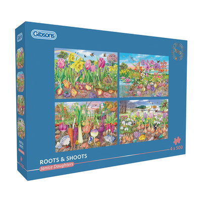 Roots & Shoots by Janice Daughters - 4 x 500 Piece Jigsaw Puzzle (Gibsons)