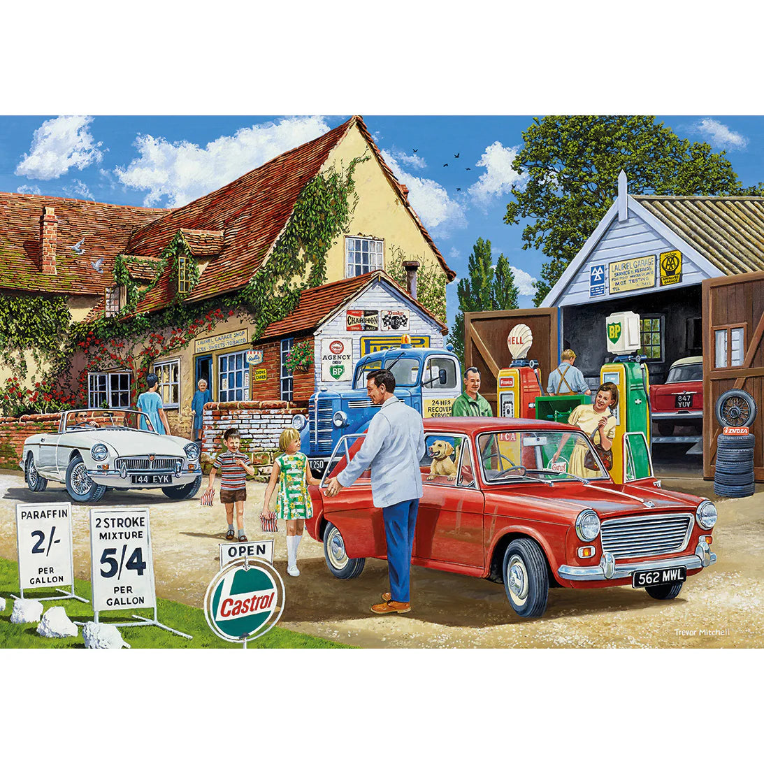 Day Out With The Family by Trevor Mitchell - 4 x 500 Piece Jigsaw Puzzle (Gibsons)