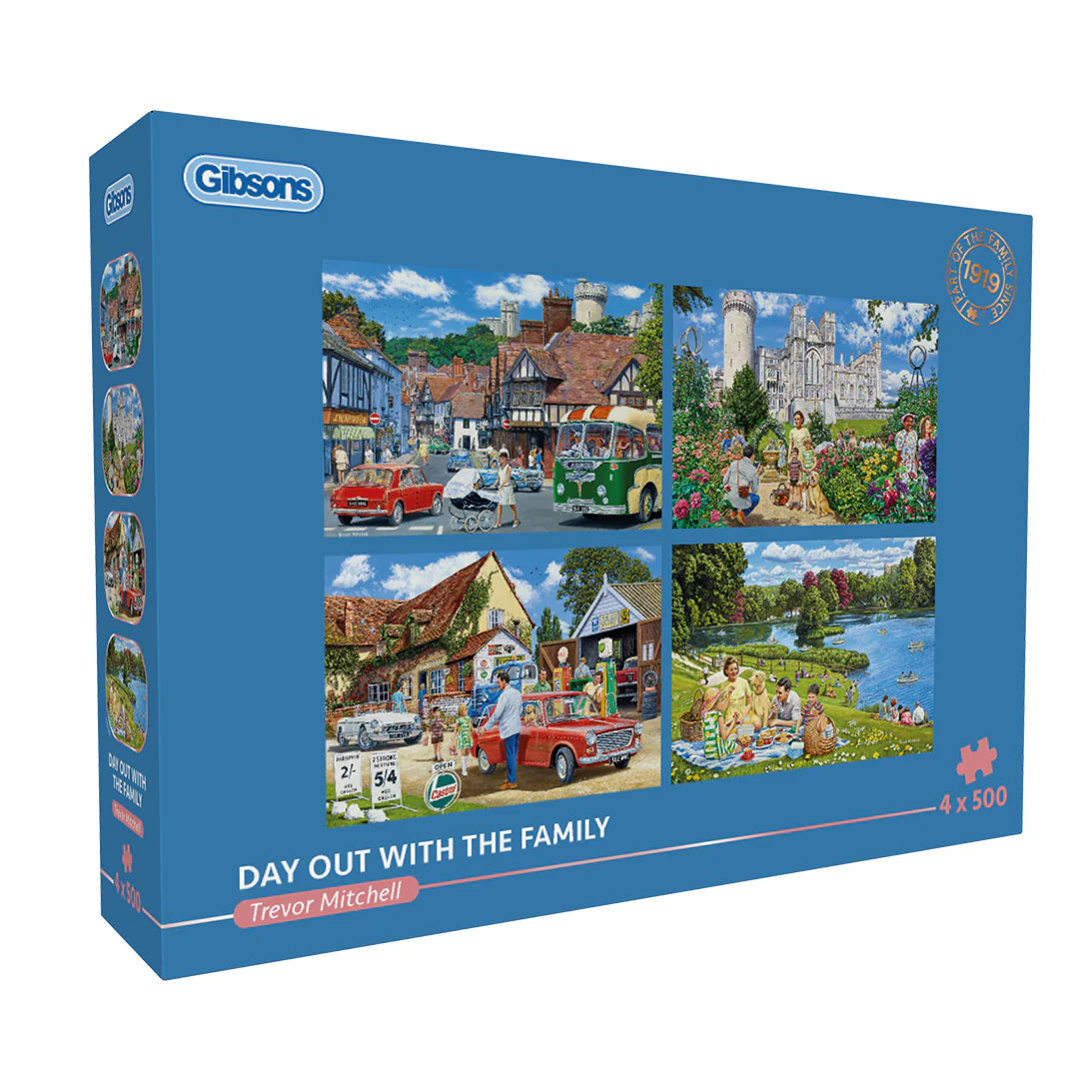 Day Out With The Family by Trevor Mitchell - 4 x 500 Piece Jigsaw Puzzle (Gibsons)