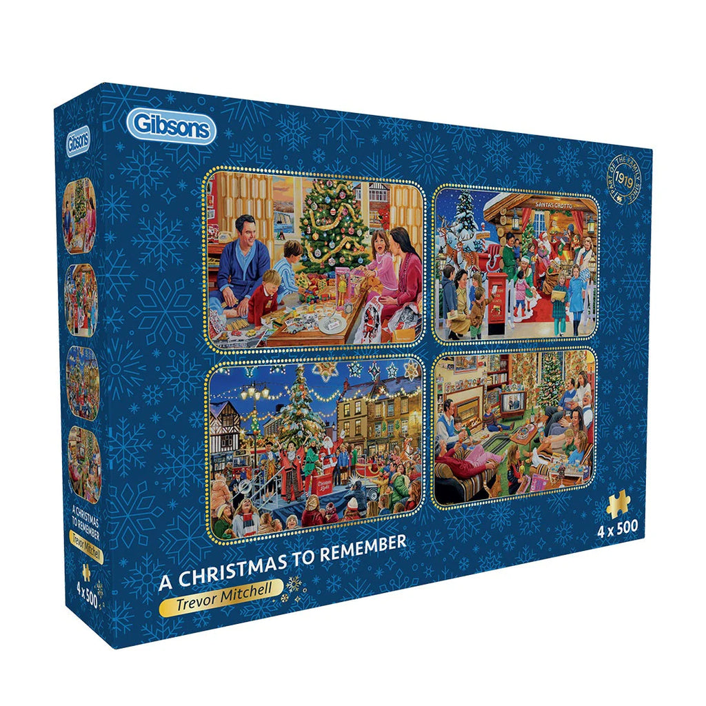 A Christmas to Remember – x4 x 500 Piece Jigsaw Puzzles (Gibsons)