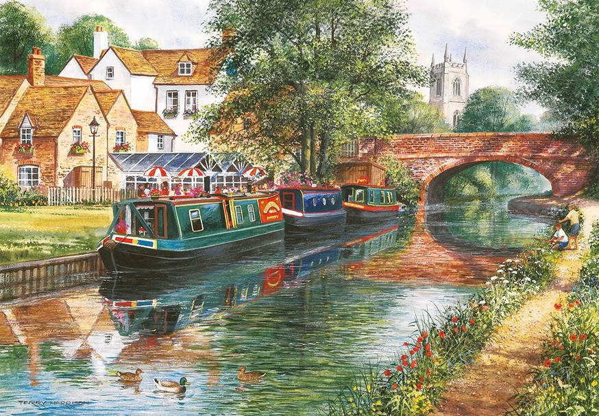 Terry's Waterways – 4 x 500 Piece Jigsaw Puzzle (Gibsons)