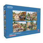 Box, turned right: Terry's Waterways – 4 x 500 Piece Jigsaw Puzzle (Gibsons)